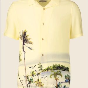 NWT MEN’S TU MAN YELLOW HAWAIIAN SHIRT - LARGE